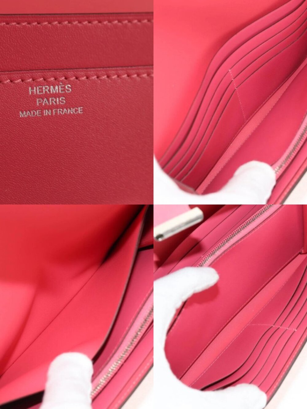 HERMES Constance Long Wallet Leather Pink Auth 141188SM - Picture 15 of 15